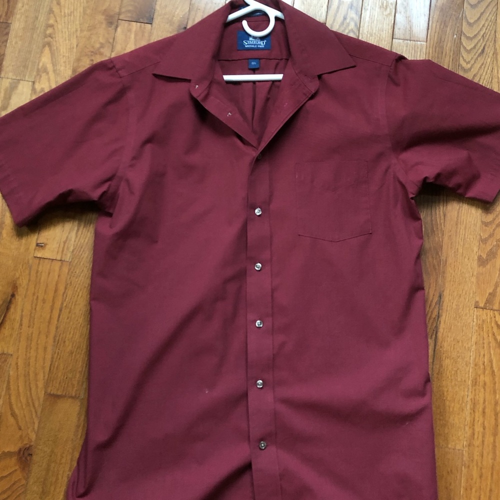 Men’s burgundy dress shirt